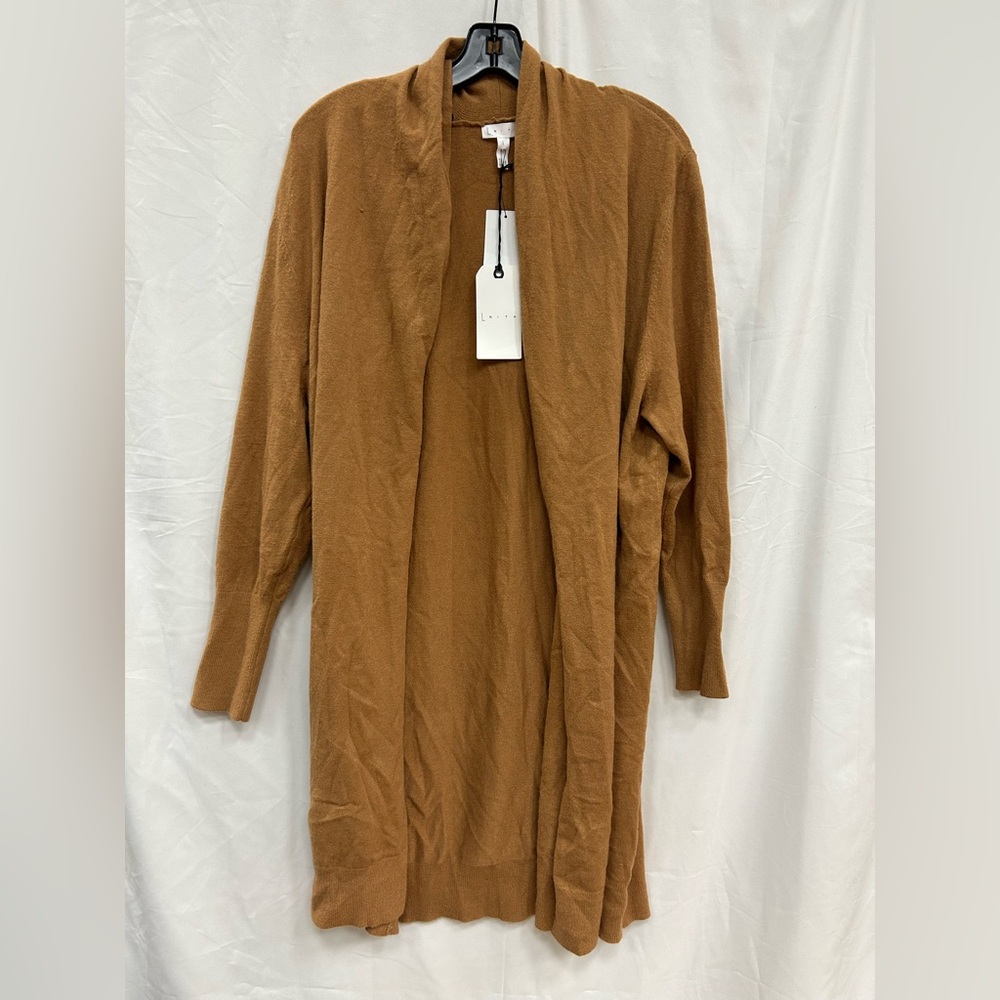 Leith Open-Front Cardigan in Warm Camel